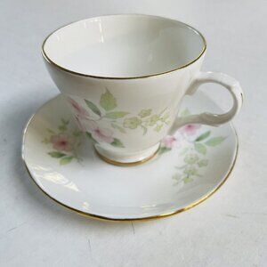 Vintage Crown Trent Fine Bone China Teacup and Saucer Staffordshire England